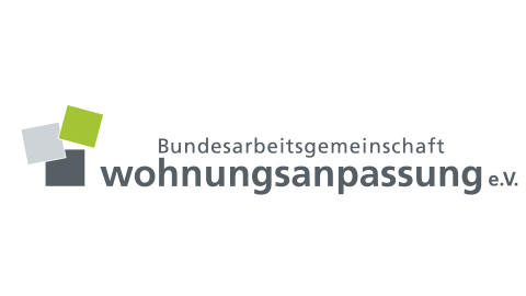 Logo mit Schriftzug: Bundesarbeitsgemeinschaft Wohnungsanpasssung e.V.