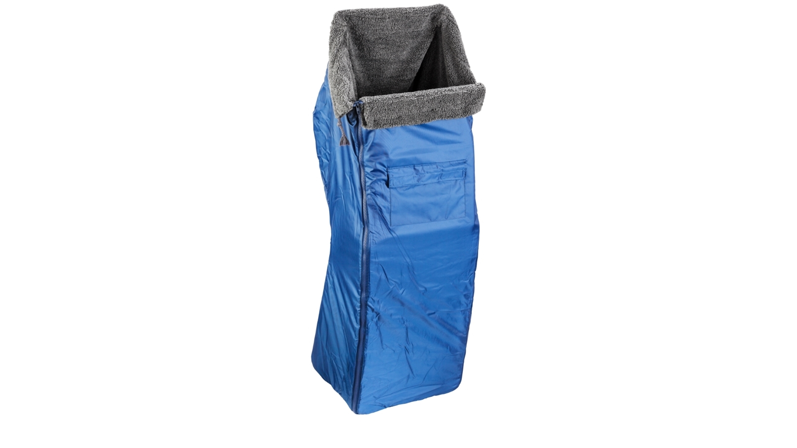 Abbildung Schlupfsack, blau, mit wasserabweisender Außenschicht und oben offen