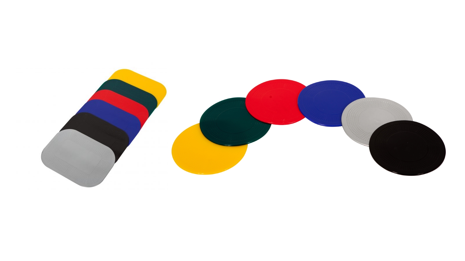 Antirutsch-Matten in verschiedenen Farben, eckig und rund