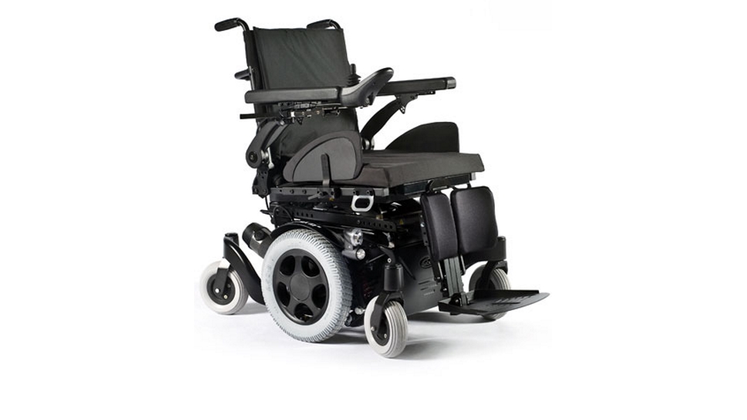 Elektro-Rollstuhl für innen und außen, verstellbare Höhe und Sitzneigung