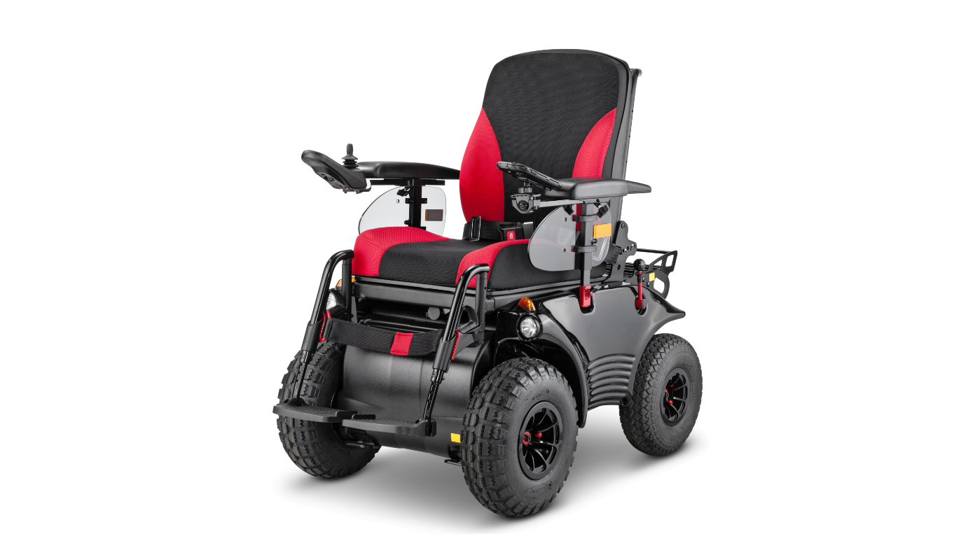 Elektro-Rollstuhl für Fahrten im Außenbereich