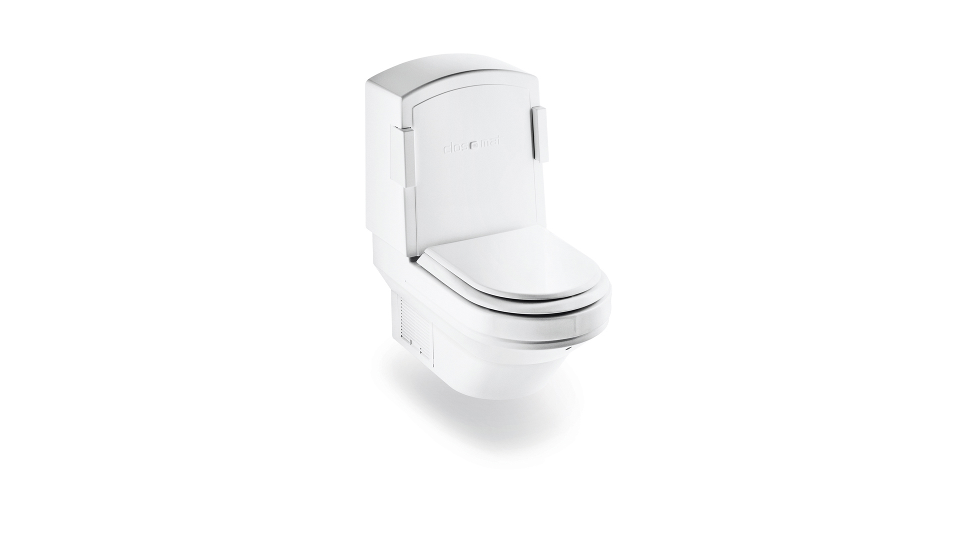 Dusch-WC Komplettanlage mit Ellbogen-Rücken-Spülauslösung