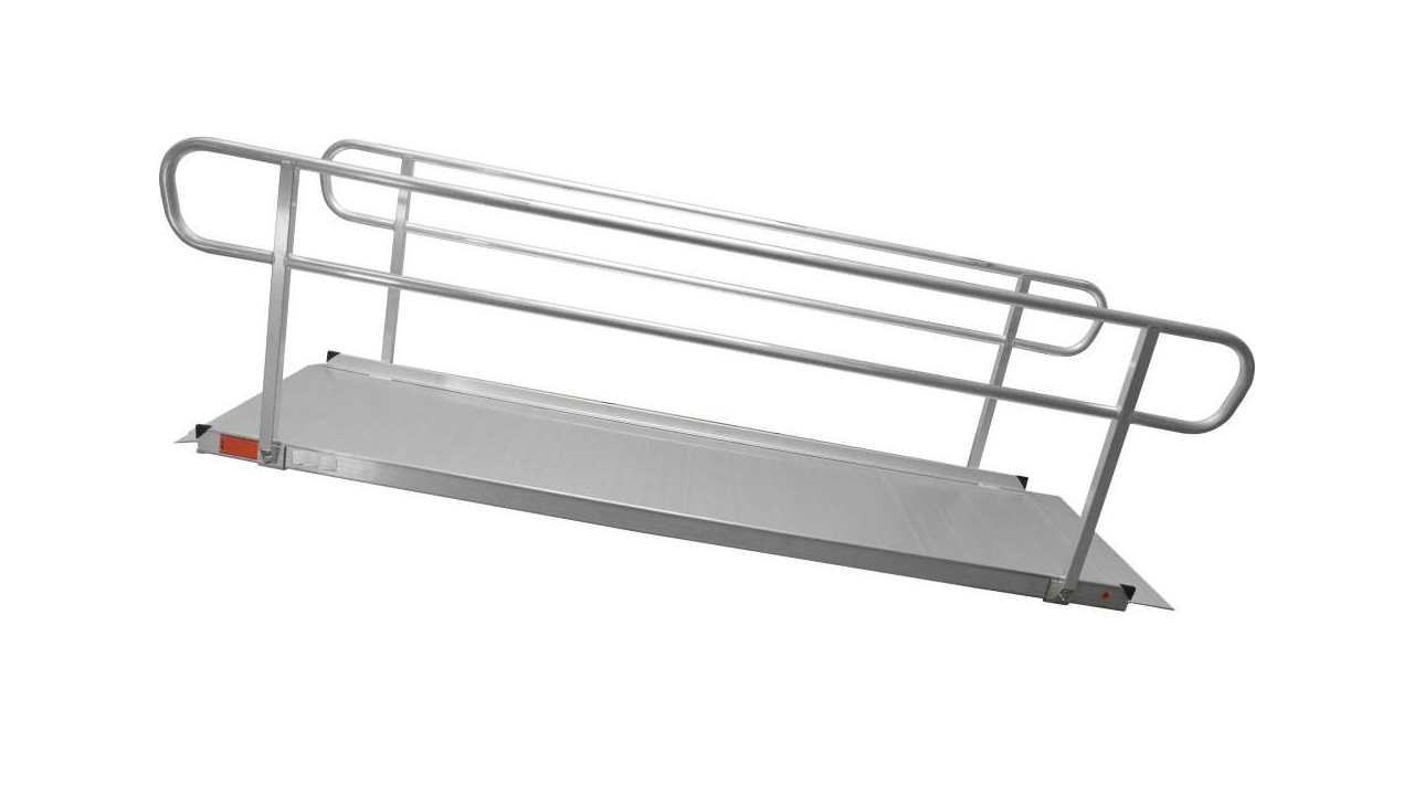 Rollstuhlrampe Hauseingang mit/ohne Geländer - 1220mm - 3050mm 