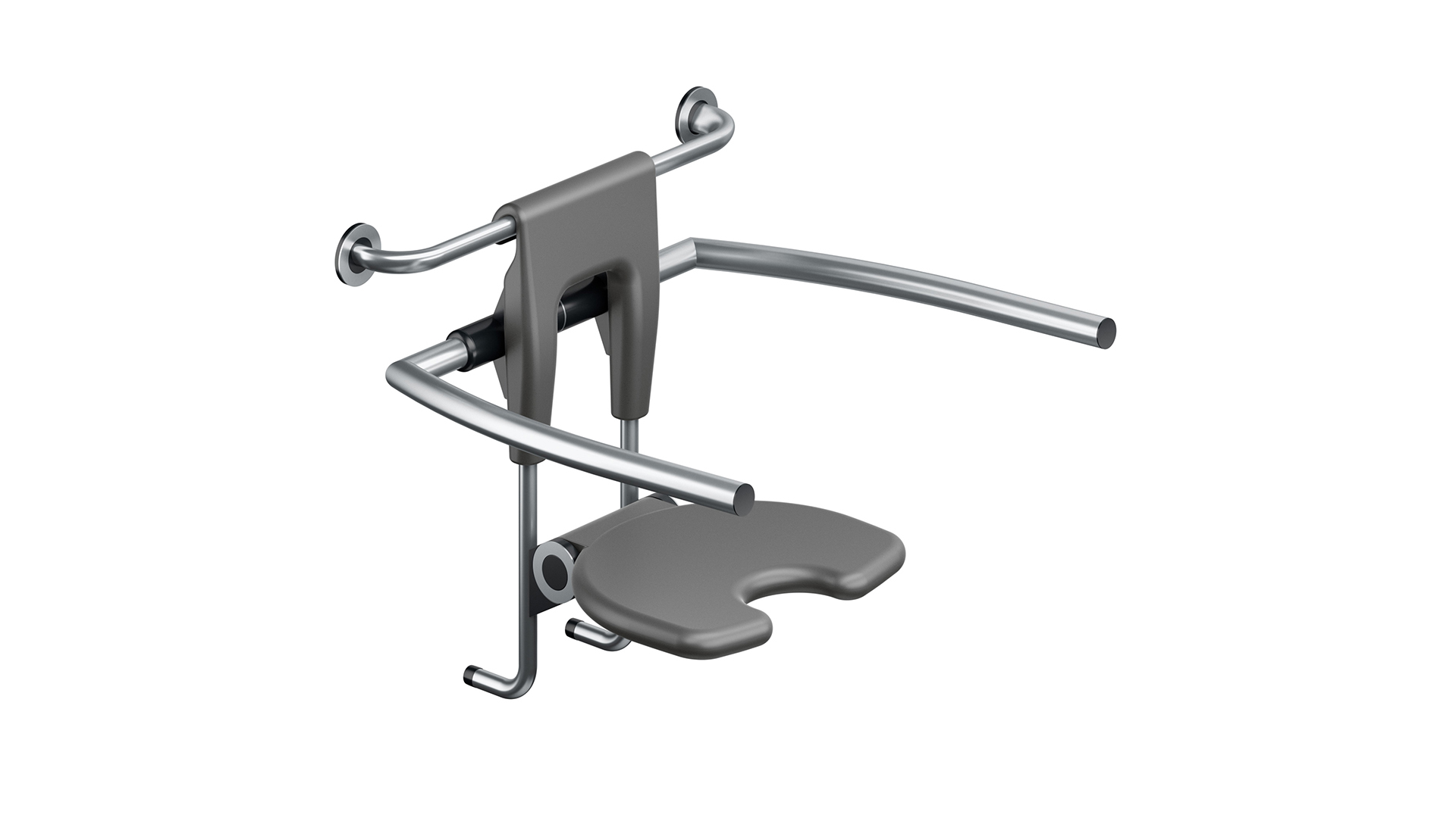 Einhänge-Duschsitz mit klappbarer Armlehne