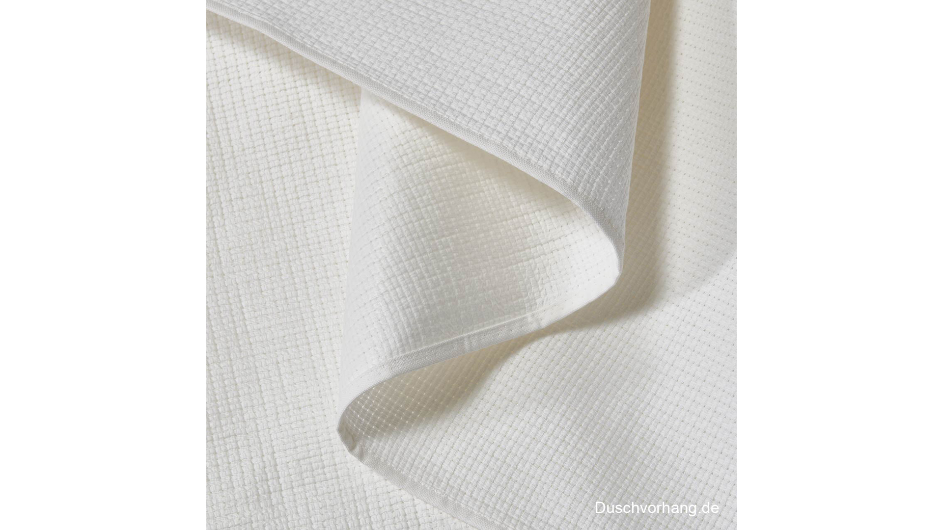 Duschvorhang Textil-Pique, schwerer Baumwollestoff