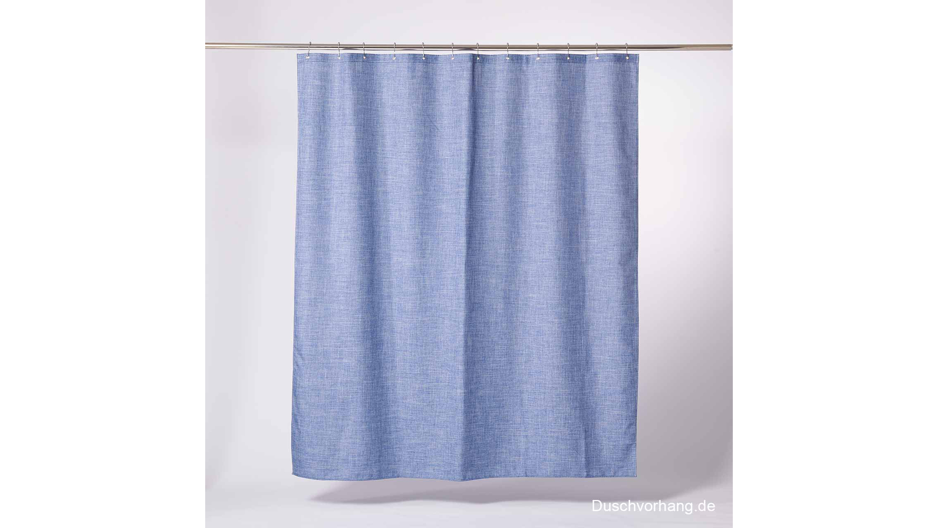 Textil-Duschvorhang, blau, 180 cm Breite, 200 cm Länge