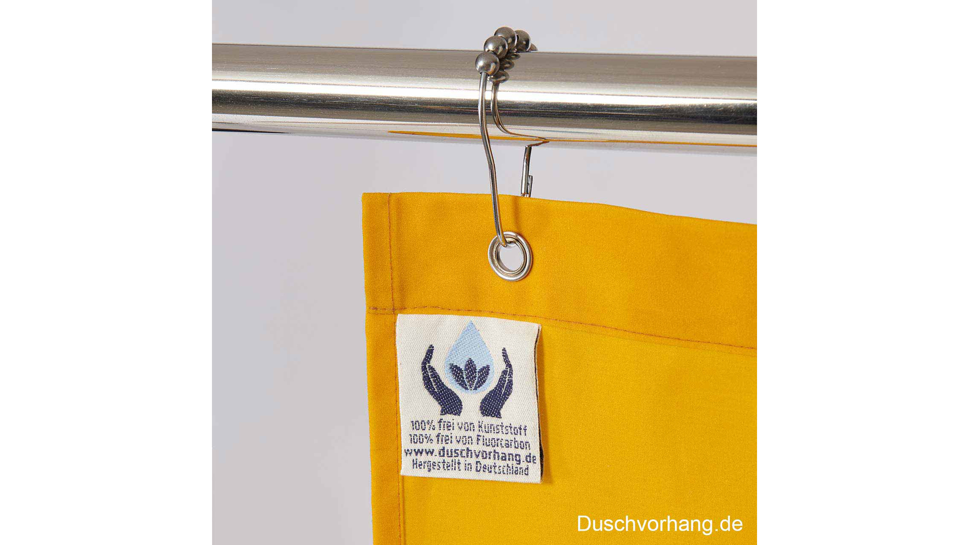 Umweltfreundlicher Textil-Duschvorhang aus gewachster Baumwolle