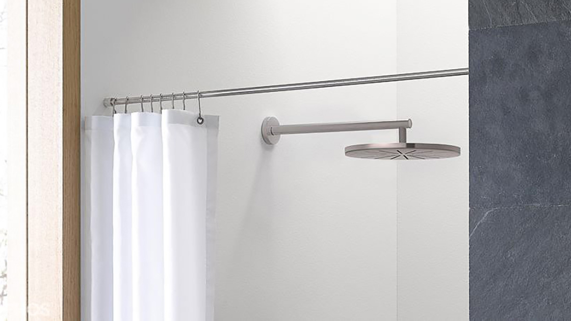  Duschvorhangstange für gerade Duschnische