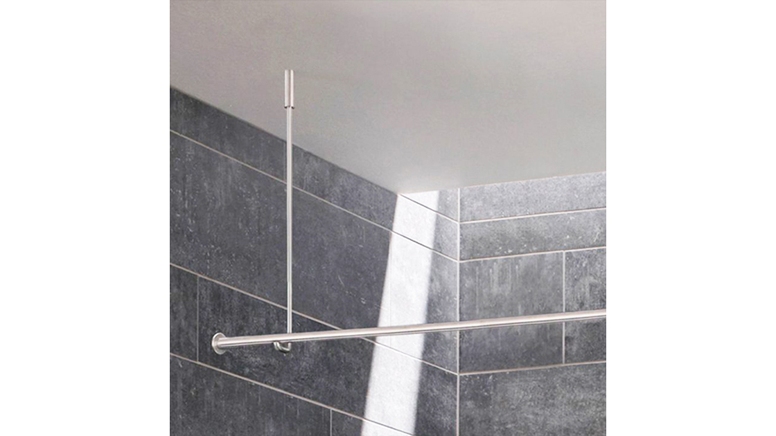 Duschvorhangstange für gerade Nische, nur Deckenhalter