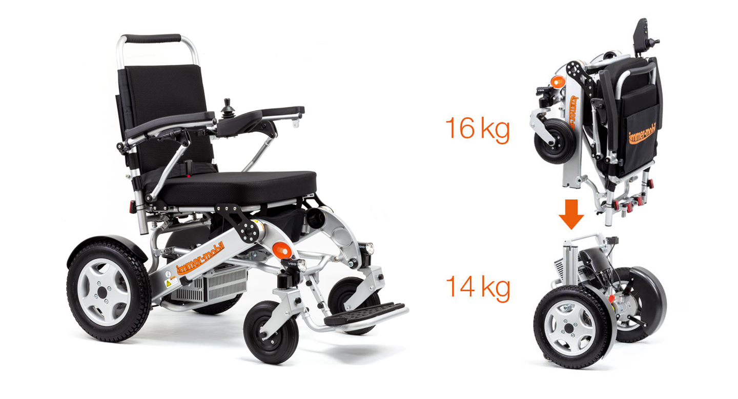 Elektro-Rollstuhl immer-mobil 145 DE für Transport in zwei Teile zerlegt