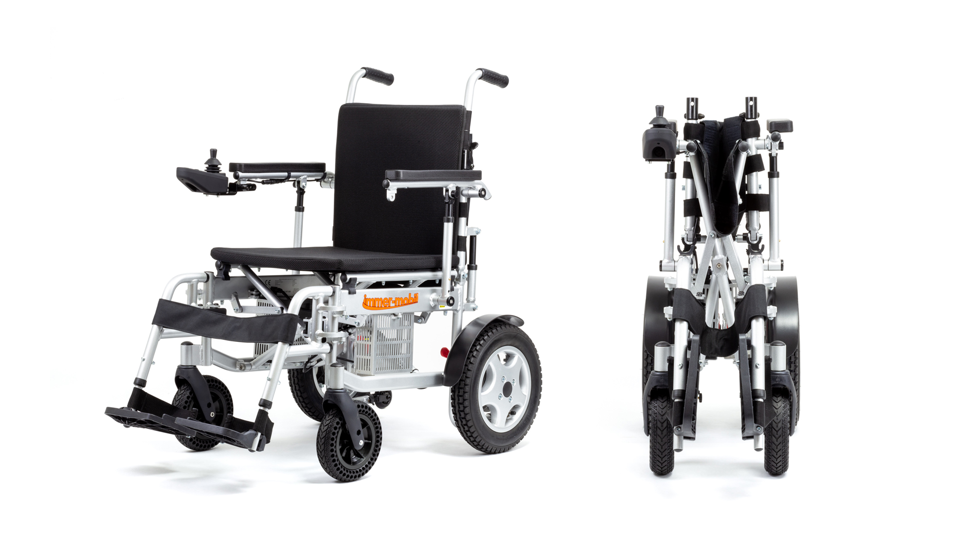 Elektro-Rollstuhl IMM 120 T zusammengeklappt