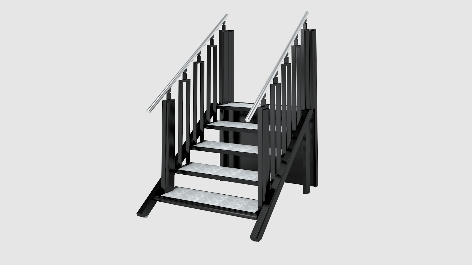 Eine Treppe die zugleich ein Plattformlift ist.