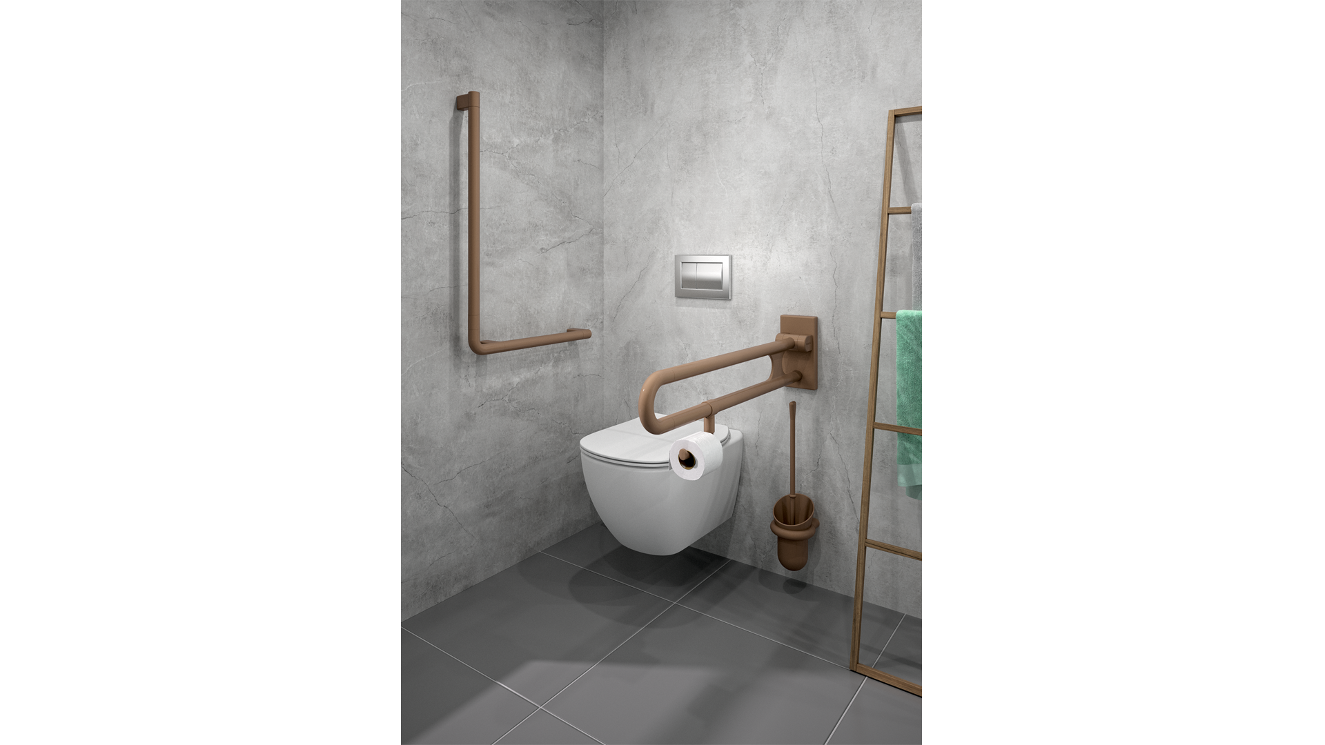 Abstützen und Greifen mit ergonomischer Griffkontur.