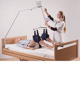 Die Anwendungsweise "Patientenlifter pulley".