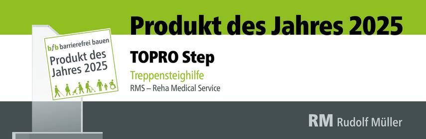 Produkt des Jahres 2025, Topro Step Treppensteiger, RMS Reha Media Service