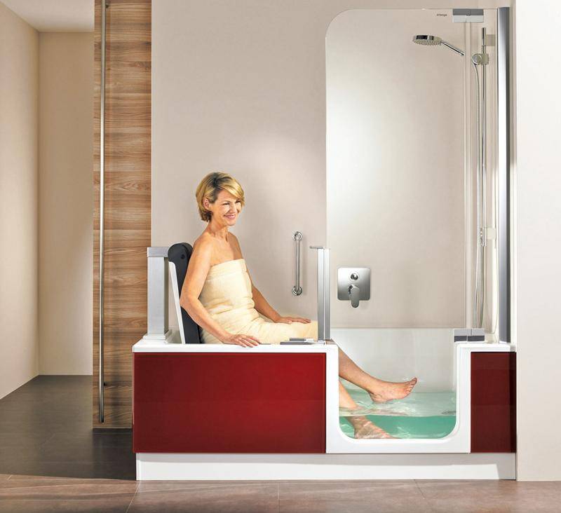 Artlift Dusch-Badewanne mit Komfort-Hebesitz