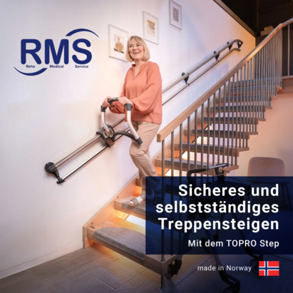 Titelbild Broschüre Sicheres und selbstständiges Treppensteigen mit dem Topro Step 