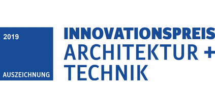 Logo zur Auszeichnung 2019 Innovationspreis Architektur und Technik