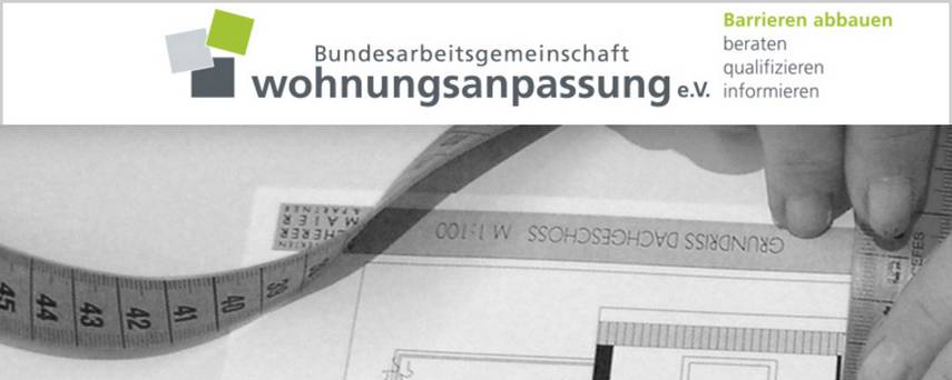 Internetauftritt der Bundesarbeitsgemeinschaft Wohnungsanpassung