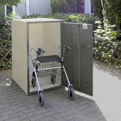 Ein Box zum Verwahren eines Rollators